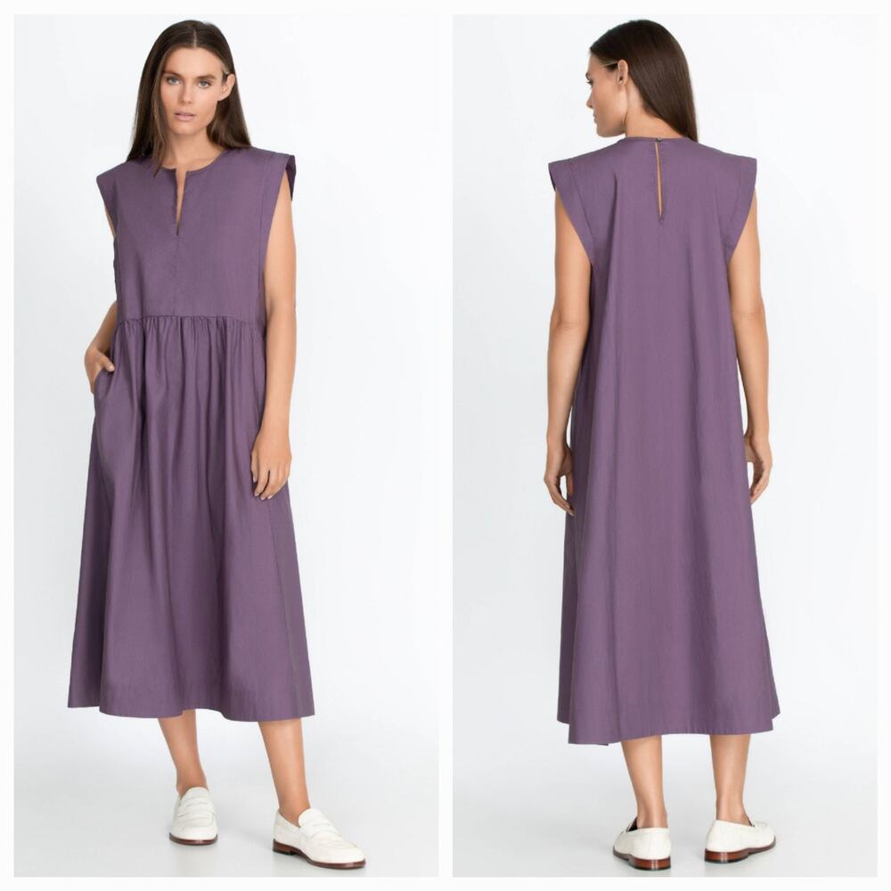 JOHNNY WAS CALME LONG BIB MIDI DRESS, SIZE XS